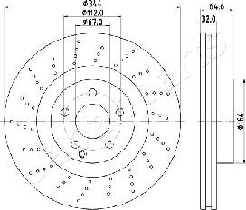 Japanparts DI-0558 - Спирачен диск vvparts.bg