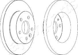 Japanparts DI-0565 - Спирачен диск vvparts.bg