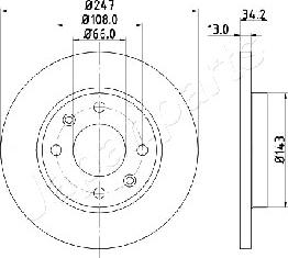 Japanparts DI-0630 - Спирачен диск vvparts.bg