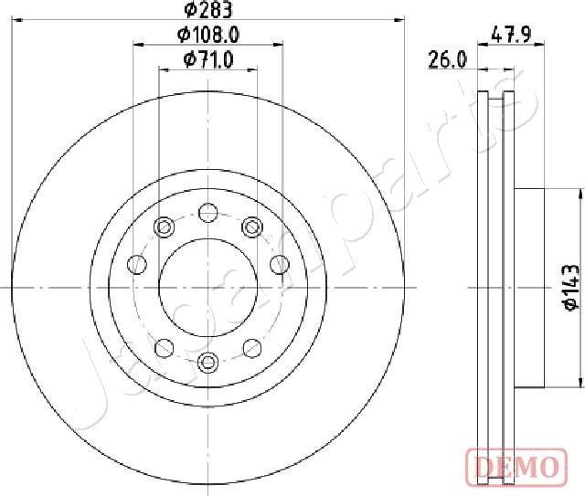 Japanparts DI-0637C - Спирачен диск vvparts.bg