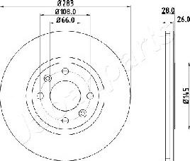 Japanparts DI-0627 - Спирачен диск vvparts.bg