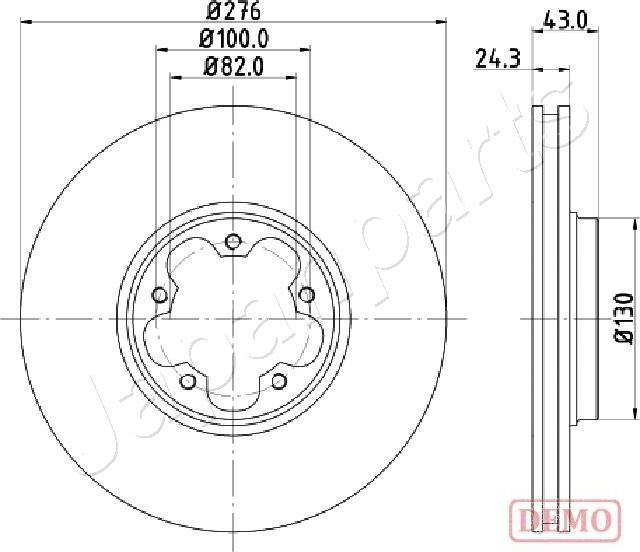 Japanparts DI-0356C - Спирачен диск vvparts.bg