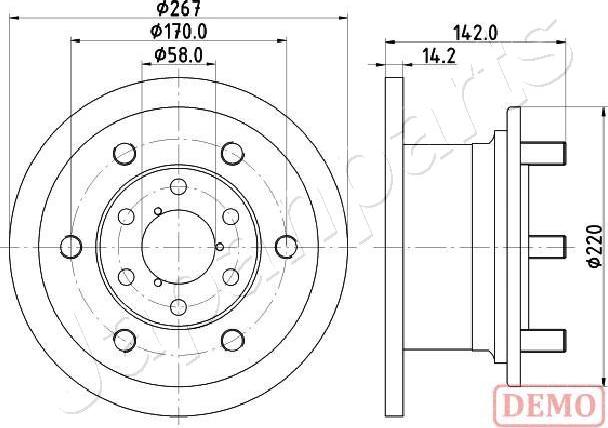 Japanparts DI-0254C - Спирачен диск vvparts.bg