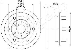 Japanparts DI-0254 - Спирачен диск vvparts.bg