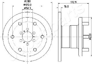 Japanparts DI-0255 - Спирачен диск vvparts.bg