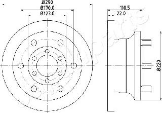 Japanparts DI-0256 - Спирачен диск vvparts.bg