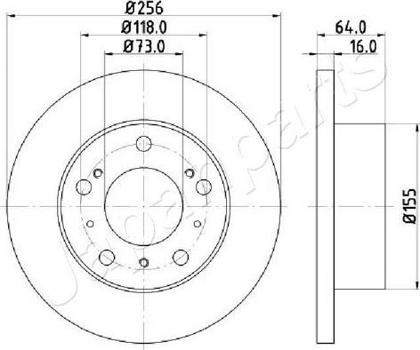 Japanparts DI-0267C - Спирачен диск vvparts.bg