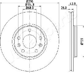 Japanparts DI-0707 - Спирачен диск vvparts.bg