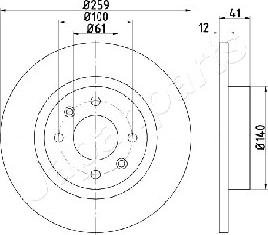 Japanparts DI-0719 - Спирачен диск vvparts.bg