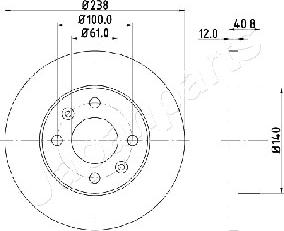 Japanparts DI-0714 - Спирачен диск vvparts.bg