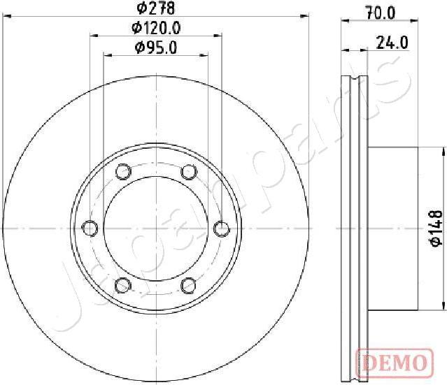 Japanparts DI-0715C - Спирачен диск vvparts.bg