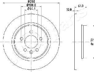 Japanparts DP-426 - Спирачен диск vvparts.bg