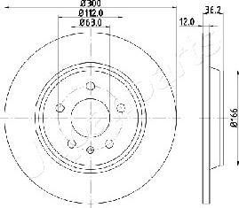 Japanparts DP-0909 - Спирачен диск vvparts.bg