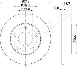 Japanparts DP-0905 - Спирачен диск vvparts.bg