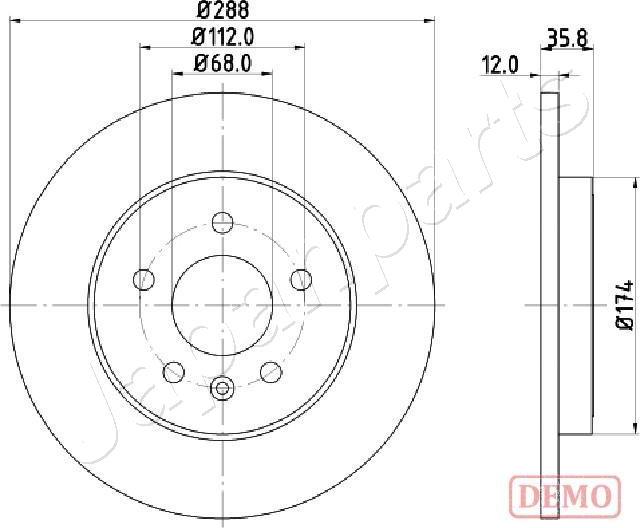 Japanparts DP-0908C - Спирачен диск vvparts.bg