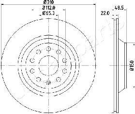 Japanparts DP-0903 - Спирачен диск vvparts.bg