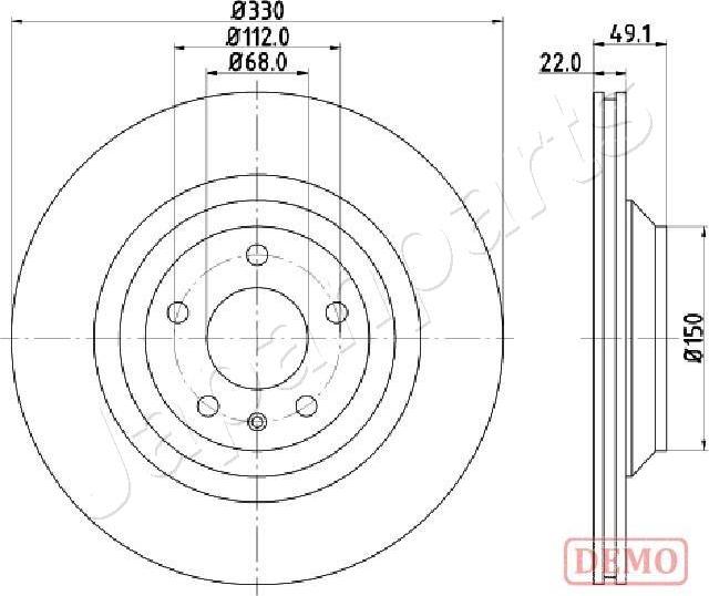 Japanparts DP-0916C - Спирачен диск vvparts.bg