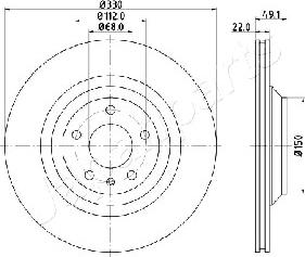 Japanparts DP-0916 - Спирачен диск vvparts.bg