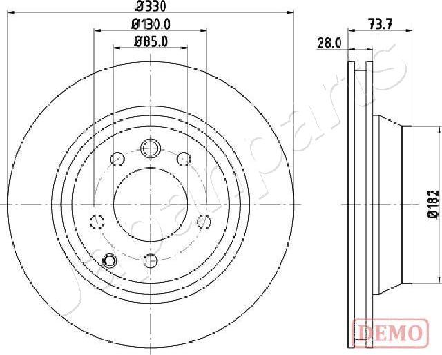 Japanparts DP-0918C - Спирачен диск vvparts.bg