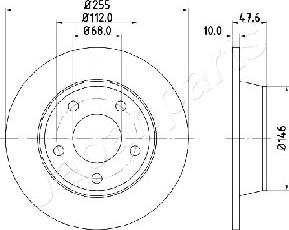 Japanparts DP-0932 - Спирачен диск vvparts.bg