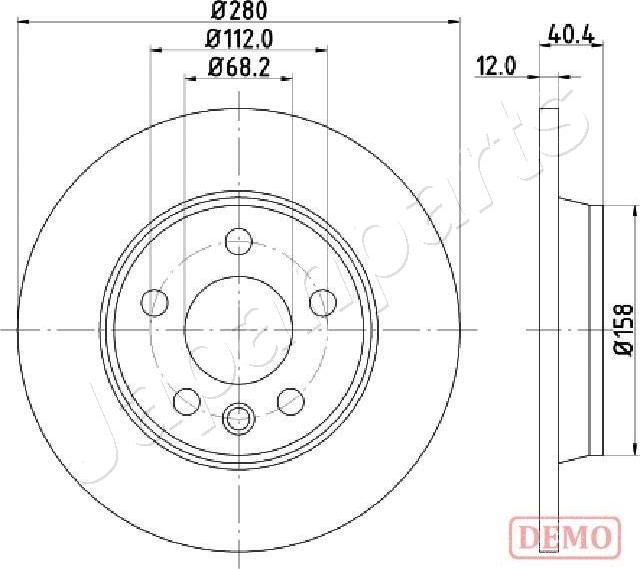 Japanparts DP-0926C - Спирачен диск vvparts.bg