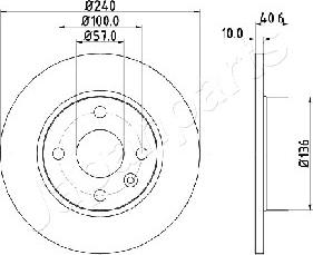 Japanparts DP-0405 - Спирачен диск vvparts.bg