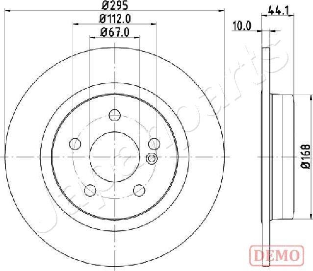 Japanparts DP-0503C - Спирачен диск vvparts.bg