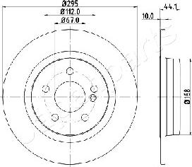 Japanparts DP-0503 - Спирачен диск vvparts.bg