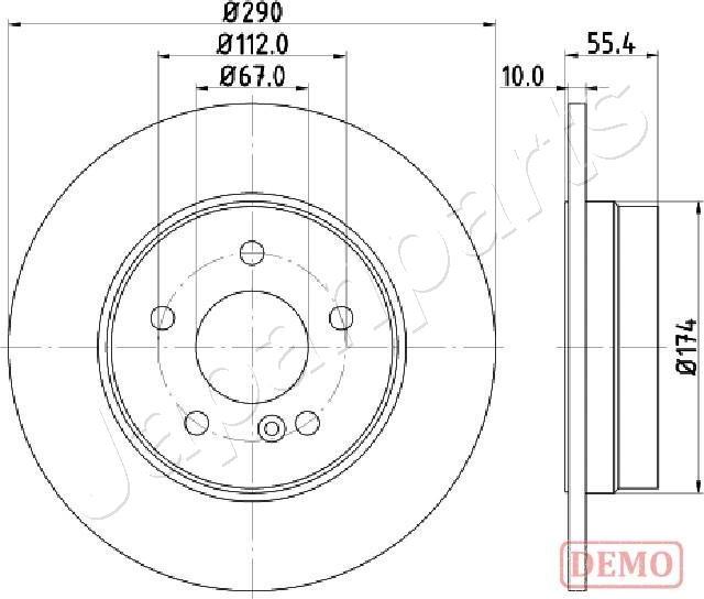 Japanparts DP-0507C - Спирачен диск vvparts.bg