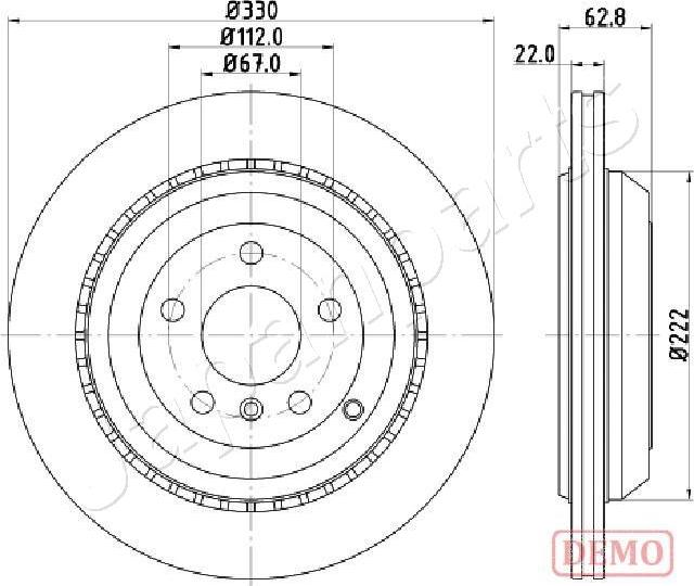 Japanparts DP-0519C - Спирачен диск vvparts.bg