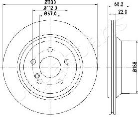 Japanparts DP-0514 - Спирачен диск vvparts.bg