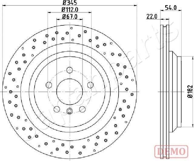 Japanparts DP-0520C - Спирачен диск vvparts.bg