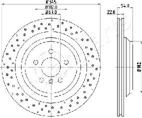 Japanparts DP-0520 - Спирачен диск vvparts.bg