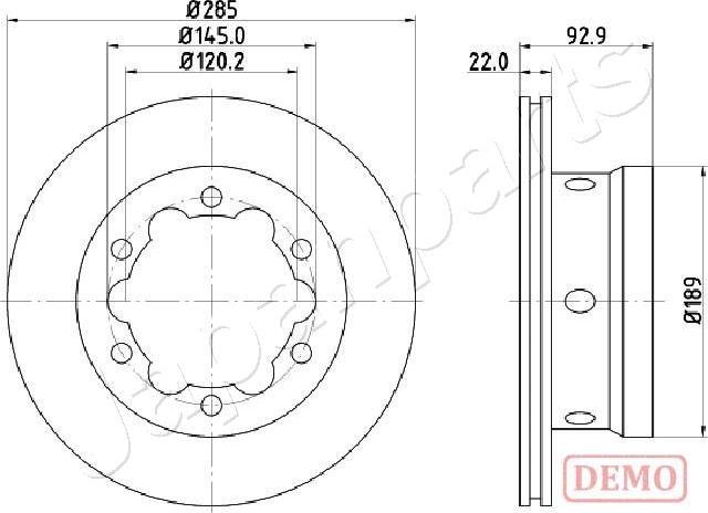 Japanparts DP-0528C - Спирачен диск vvparts.bg