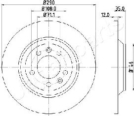 Japanparts DP-0605 - Спирачен диск vvparts.bg