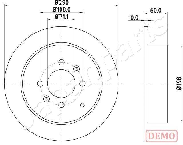 Japanparts DP-0616C - Спирачен диск vvparts.bg