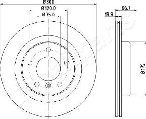 Japanparts DP-0101 - Спирачен диск vvparts.bg