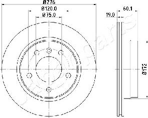 Japanparts DP-0111 - Спирачен диск vvparts.bg