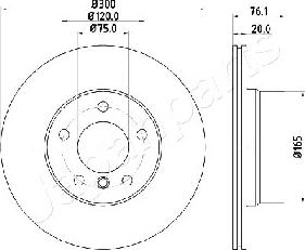 Japanparts DP-0135 - Спирачен диск vvparts.bg