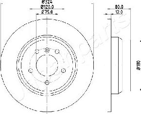 Japanparts DP-0137 - Спирачен диск vvparts.bg