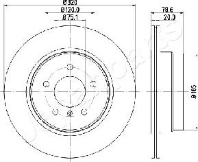 Japanparts DP-0129 - Спирачен диск vvparts.bg