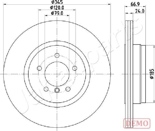 Japanparts DP-0126C - Спирачен диск vvparts.bg