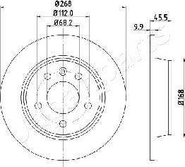 Japanparts DP-0306 - Спирачен диск vvparts.bg