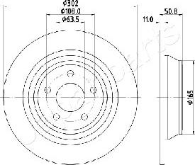 Japanparts DP-0310 - Спирачен диск vvparts.bg