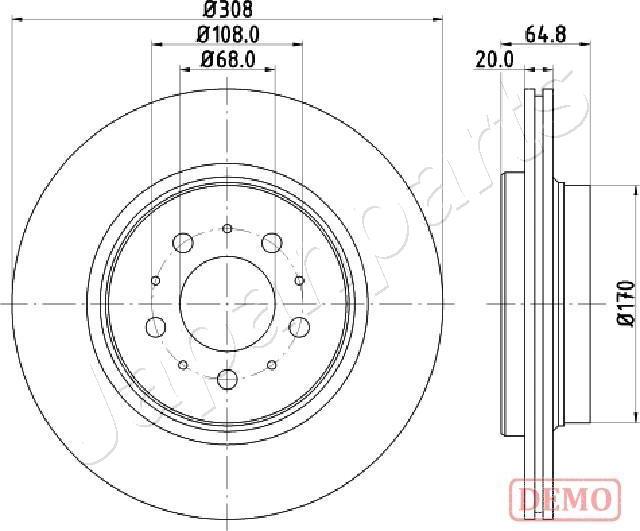 Japanparts DP-0326C - Спирачен диск vvparts.bg