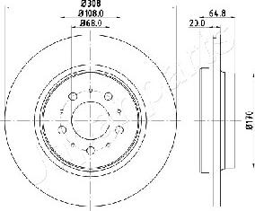 Japanparts DP-0326 - Спирачен диск vvparts.bg