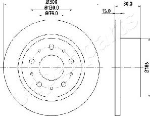 Japanparts DP-0217 - Спирачен диск vvparts.bg