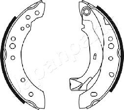 Japanparts GF-0226AF - Комплект спирачна челюст vvparts.bg