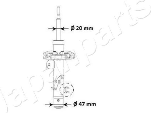 Japanparts MM-00940 - Амортисьор vvparts.bg