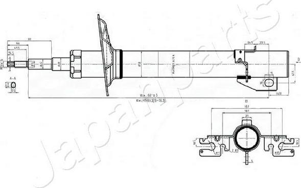 Japanparts MM-00552 - Амортисьор vvparts.bg